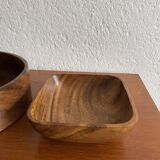 Set 2 Vintage Wooden Dishes