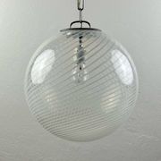 Vintage Swirl Murano pendant lamp, Italy, 1970s