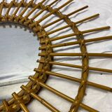 Rattan sun mirror  58cm