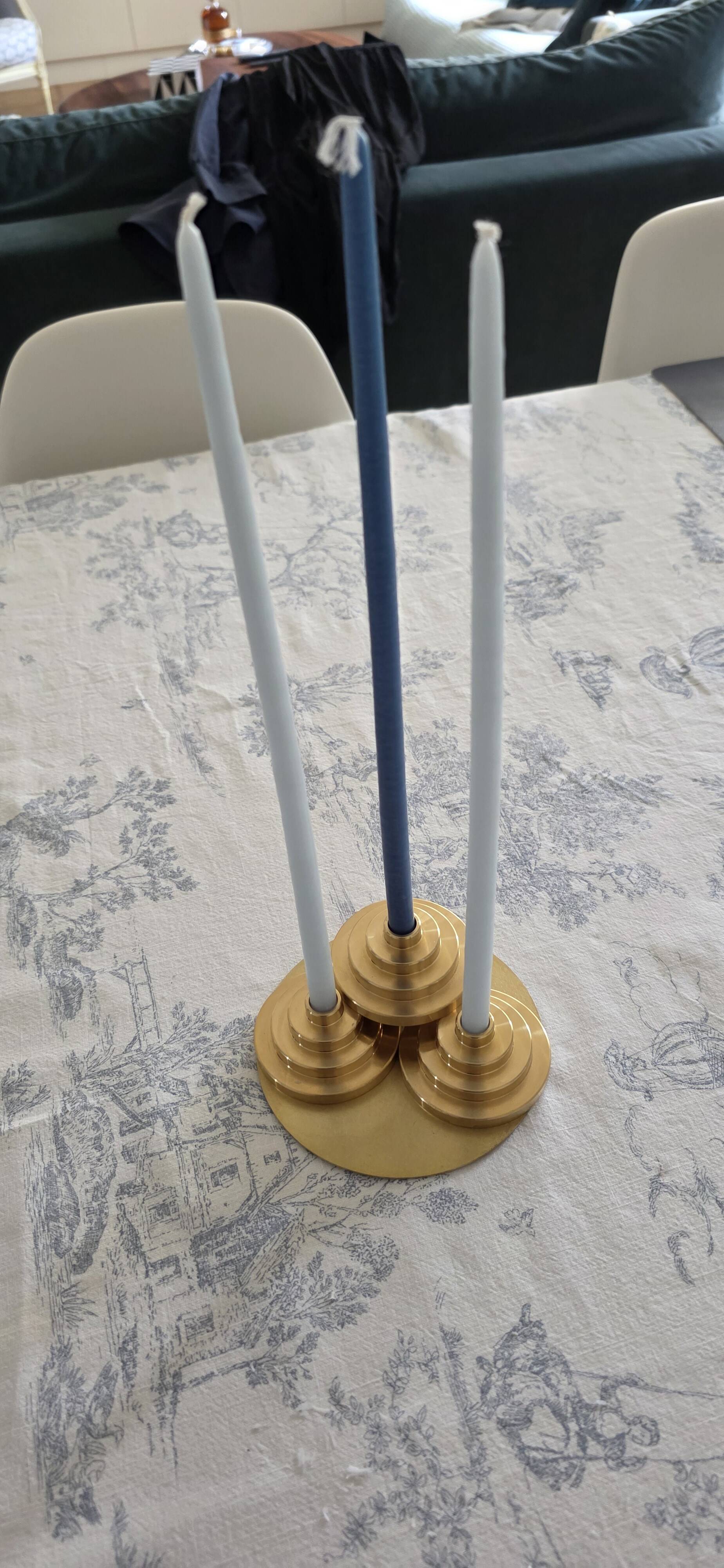 Brass candlestick Maison Pechavy