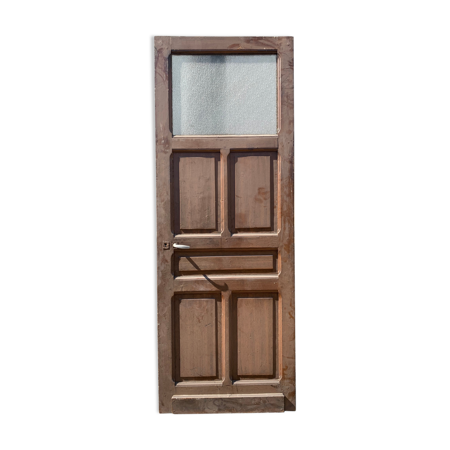 Passage door in patinated fir XX century