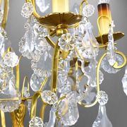 Lustrous Gold Bronze & Bohemian Crystal with Six Lights Louis XV * Lucien GAU