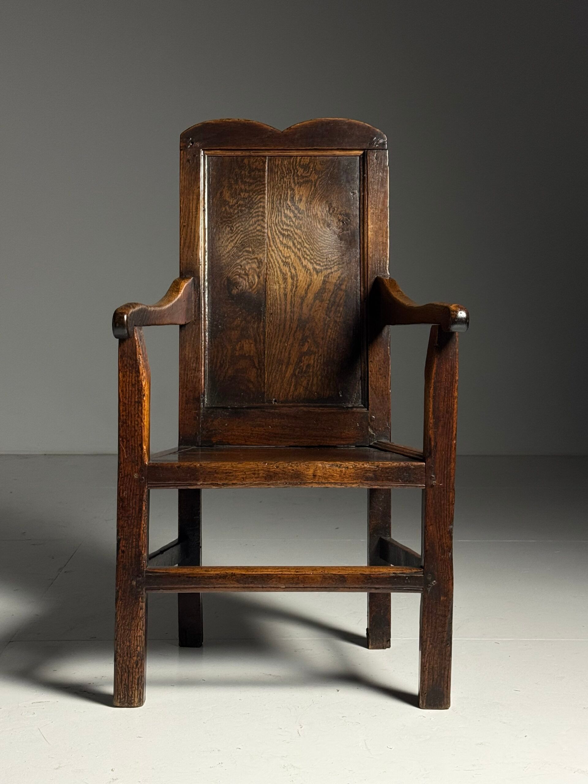 Chaise anglaise en chêne, 1650-1670