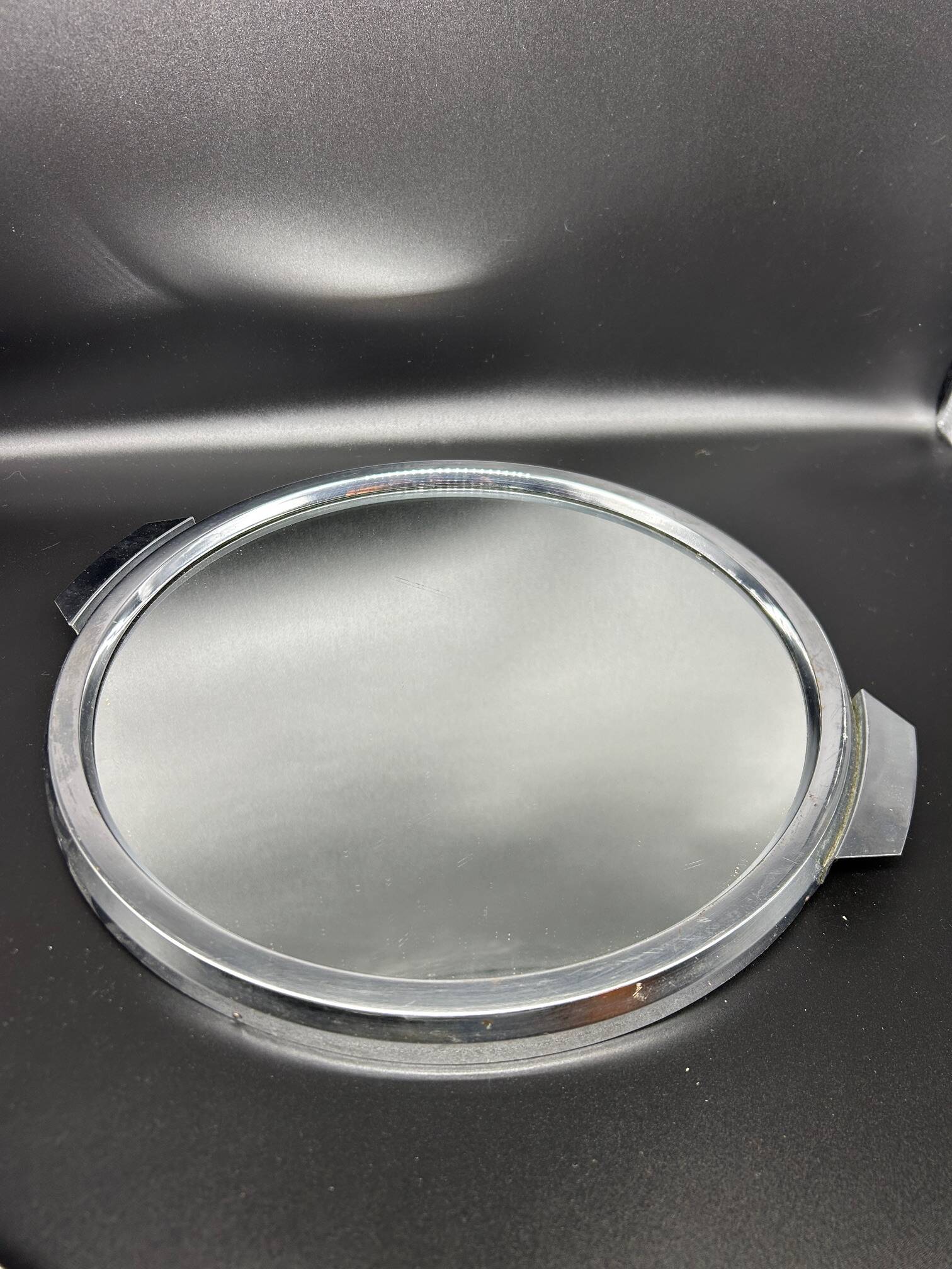 chrome Art Deco mirror tray