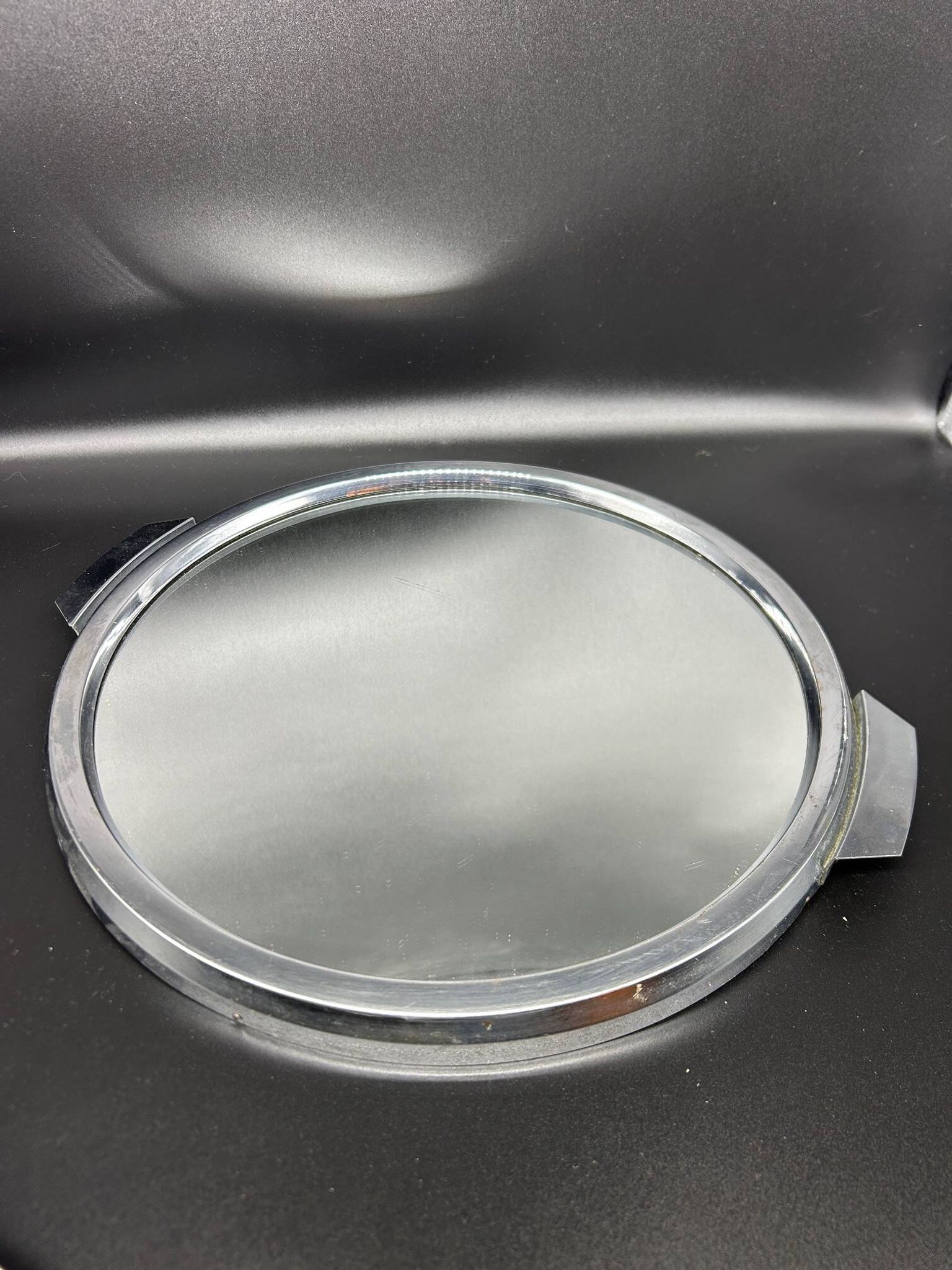 chrome Art Deco mirror tray