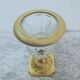 Medici vase in crystal, bronze and brass gilded height 15cm