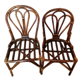 Pair of bamboo chairs circa 1970