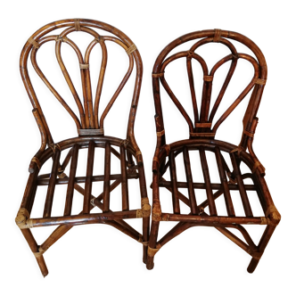 Pair of bamboo chairs circa 1970