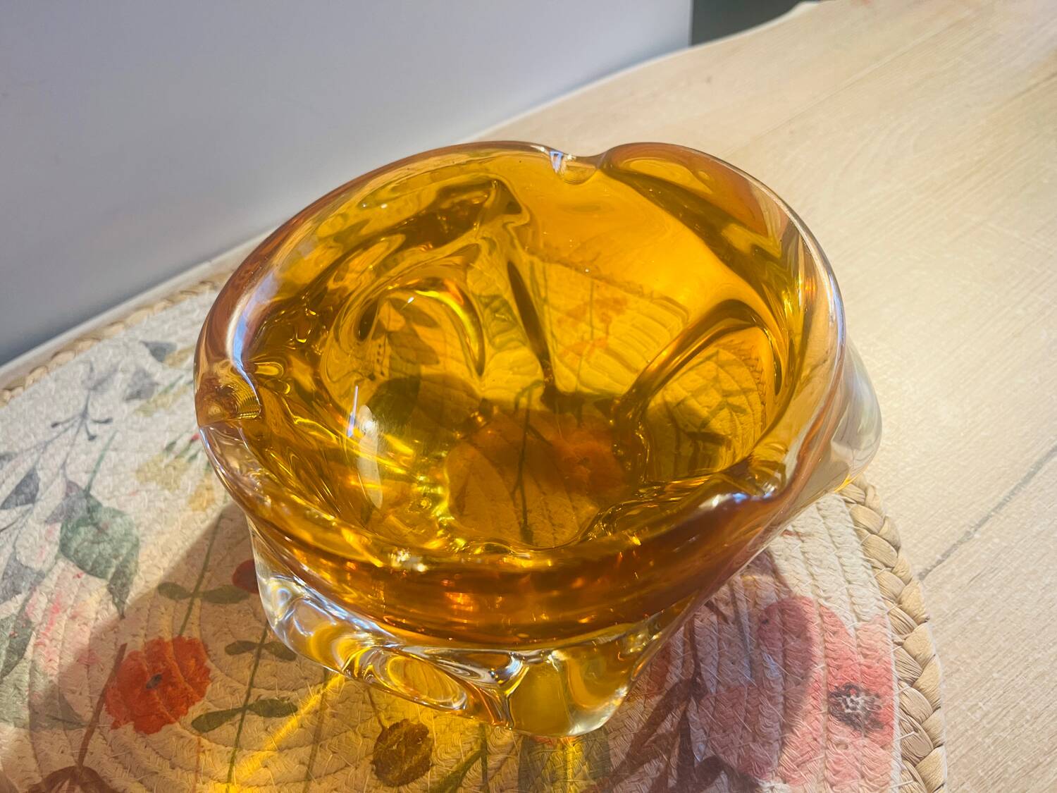 Murano ashtray year 60/70 orange