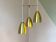 Golden bell mid-century brass pendant lamp set denmark 1960's