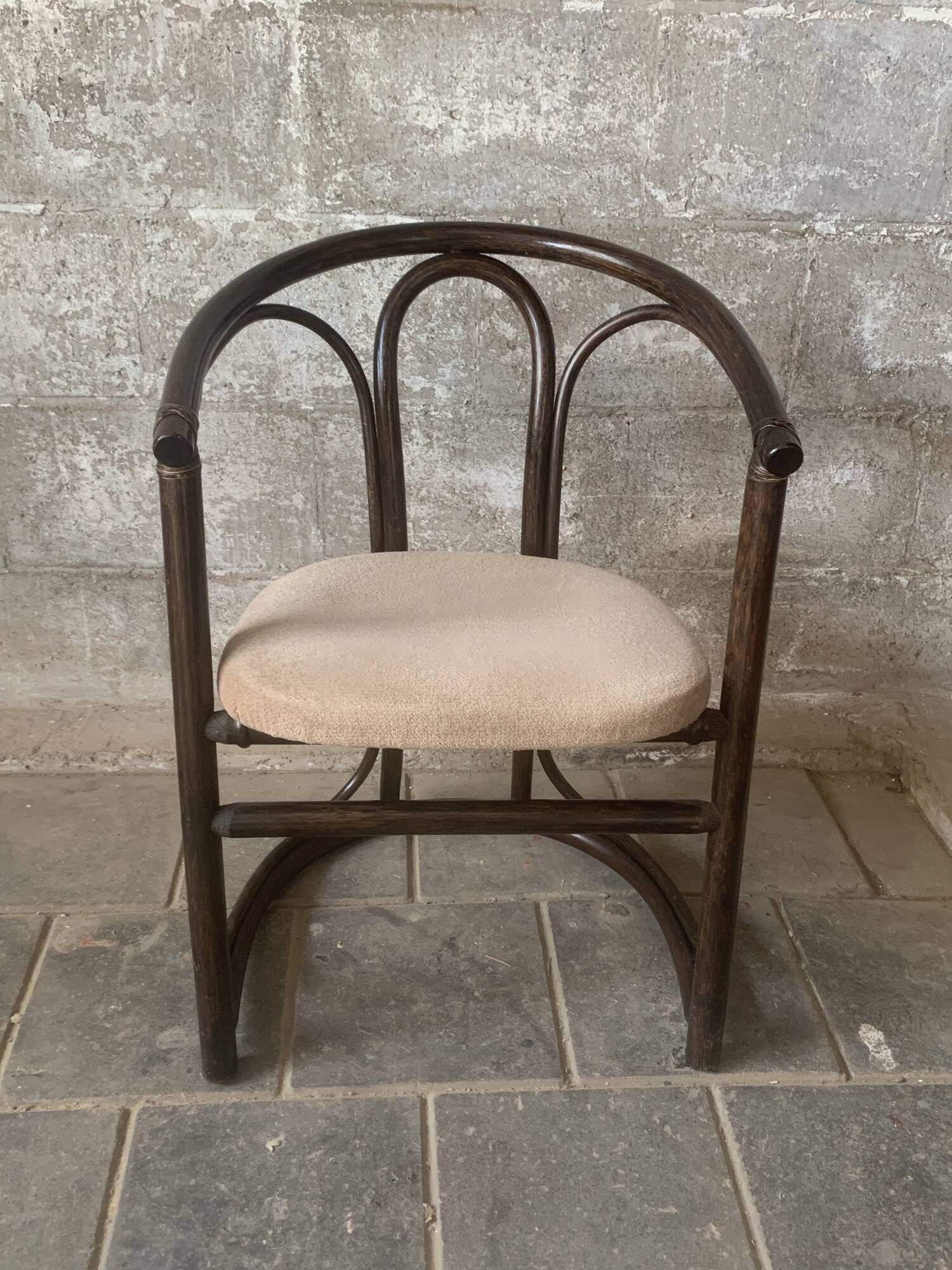 Set of 4 midcentury bentwood bamboo Dutch dining chairs, Rohe Noordwolde 19