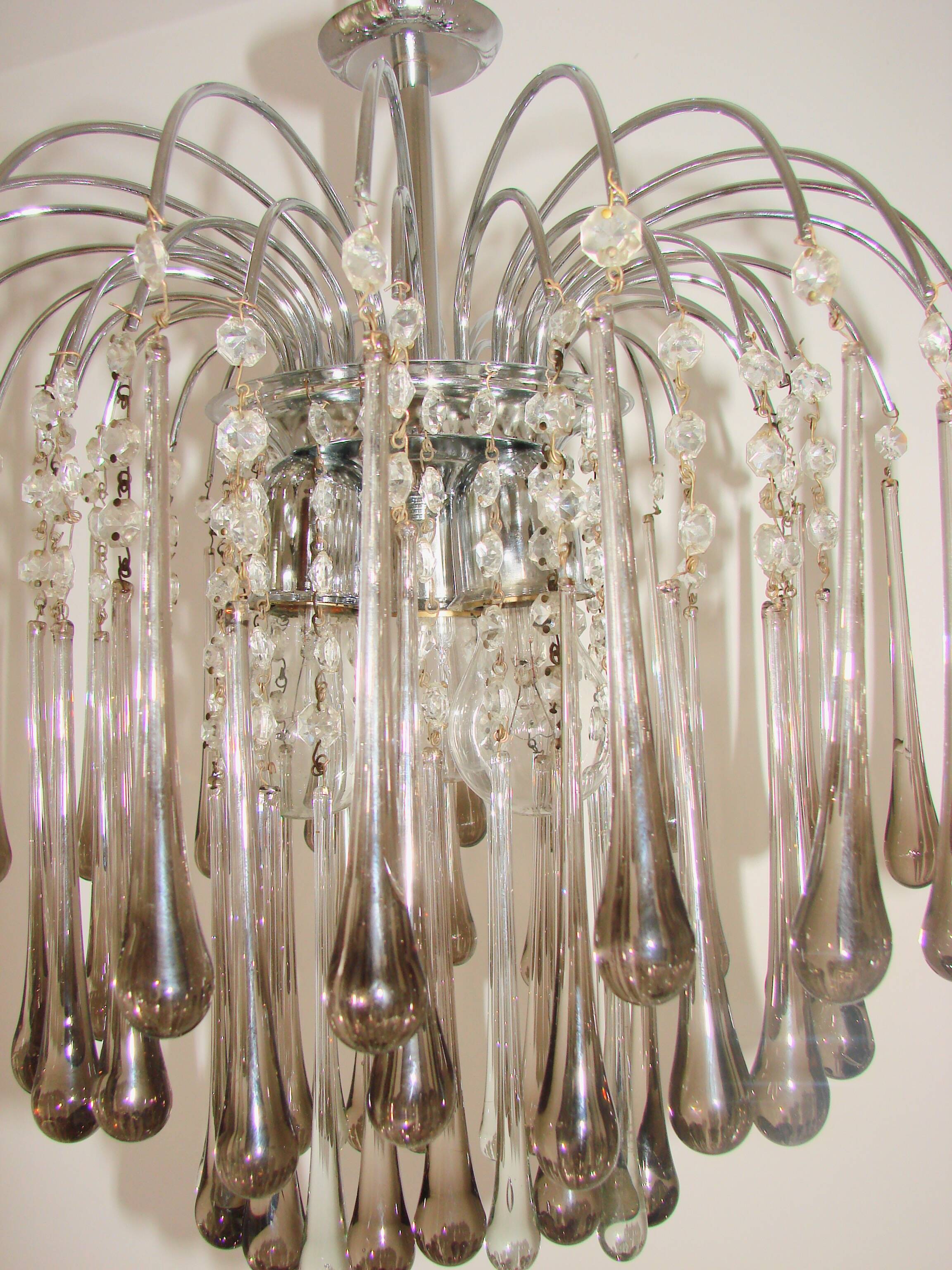 An original Paolo Venini Murano chandelier, Italy, 1970s.