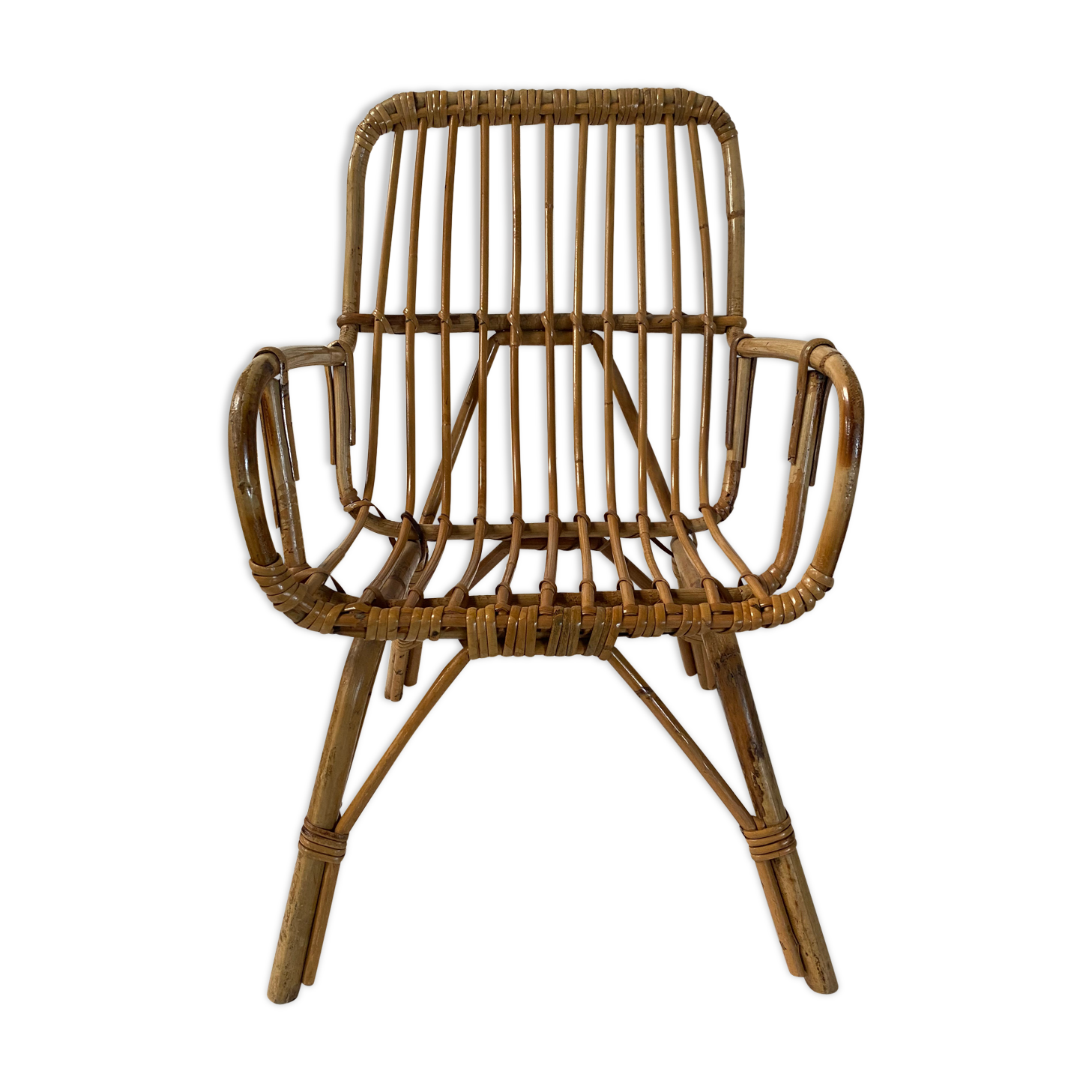 Vintage rattan children's chair