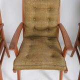 Set of 4 vintage Free-Span FS-116 armchairs, 50s