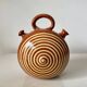 Botijo espagnol vintage – grès vernissé décor spirale – design populaire