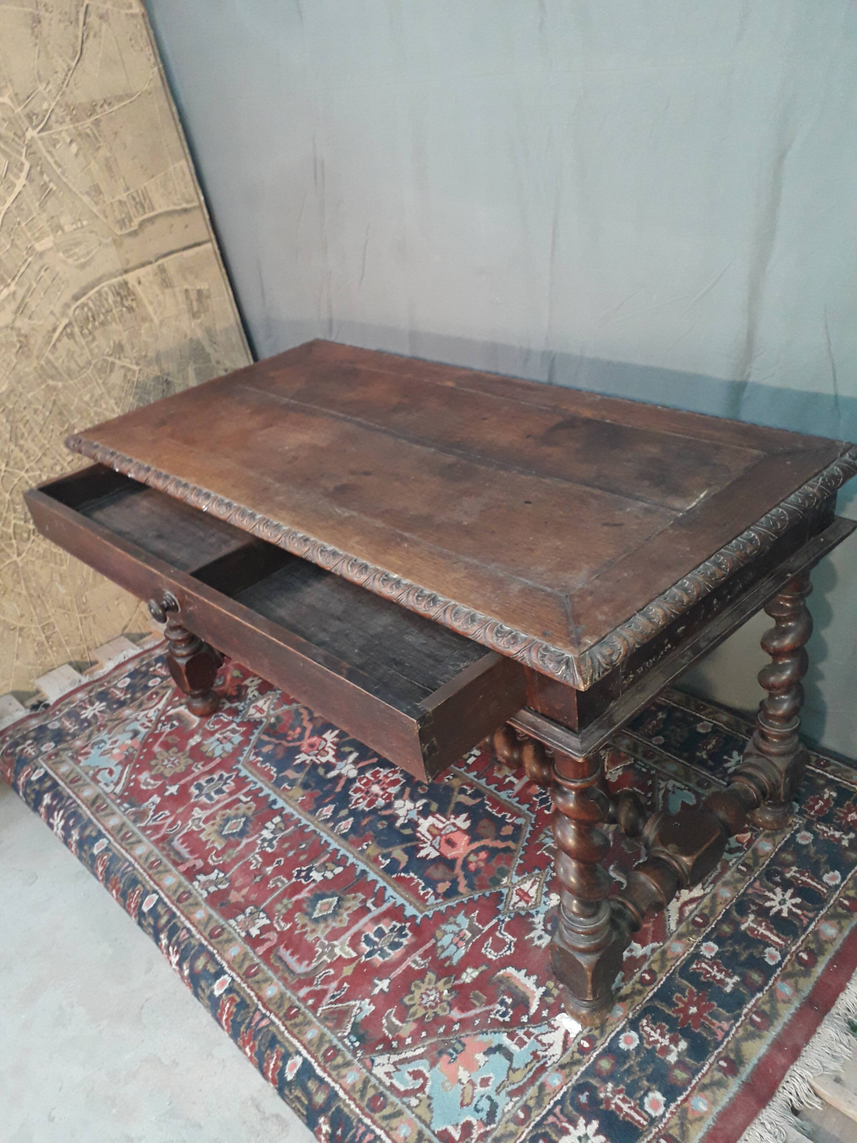 Oak Louis XIII desk
