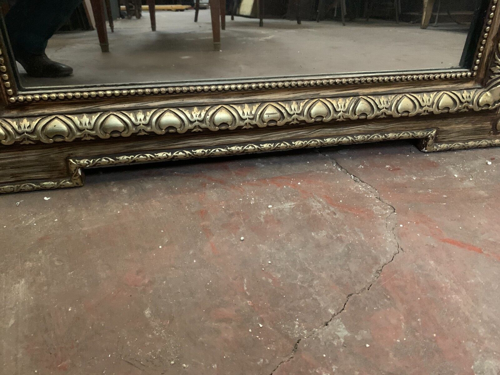 Napoleon III style mirror in wood and patinated stucco XX century