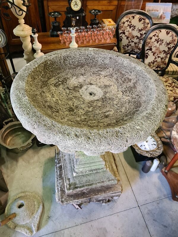 Large fountain stone bird bath