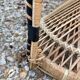Set of 3 vintage rattan armchairs