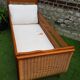Bed wood and rattan 1960
