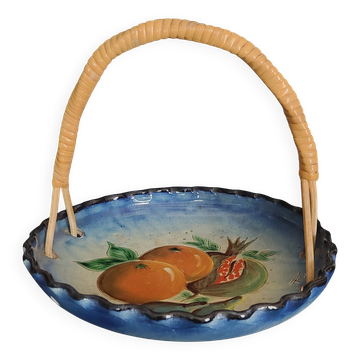 Coupe à fruits vintage signée Pagric Espagne années 80