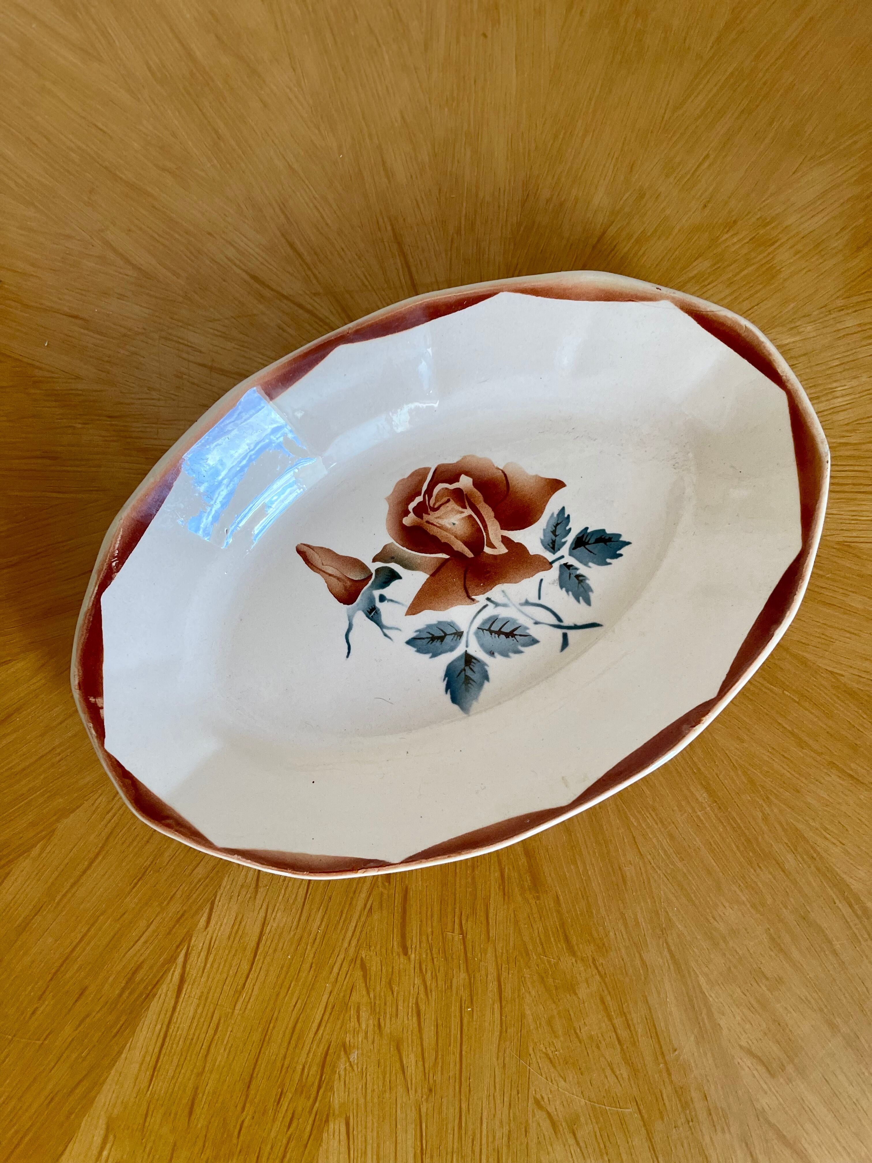 Dessert dish Digoin Sarguemines 1930