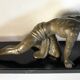 Art Deco regule sculpture on marble base by J. De Roncourt