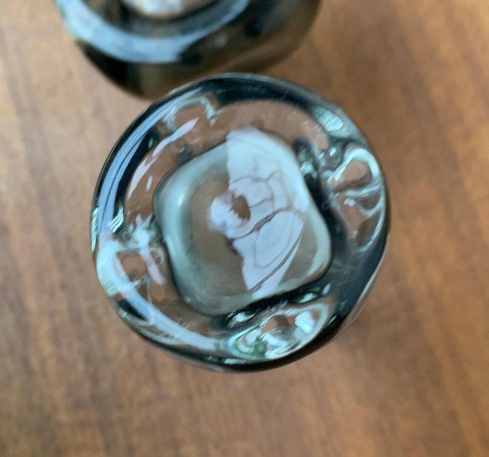 Vases en verre allemands du milieu du siècle de Gral, années 1960, ensemble de 2