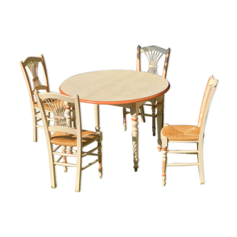 Table and 4 chairs