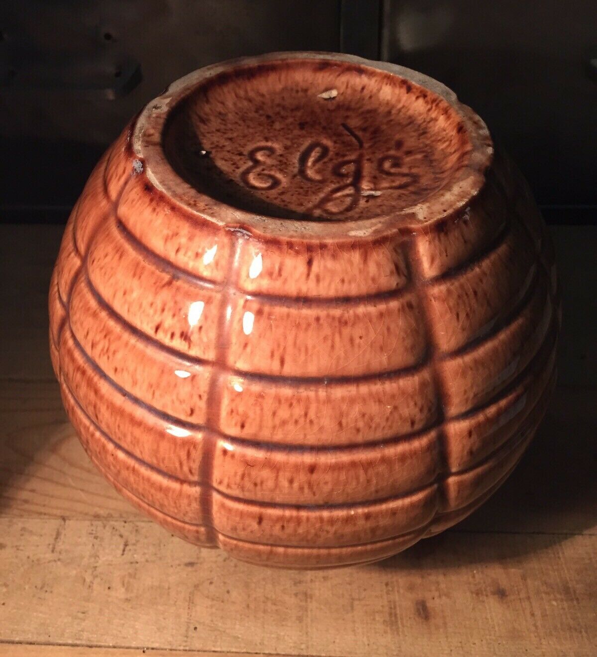 Vase en céramique signé Elgé