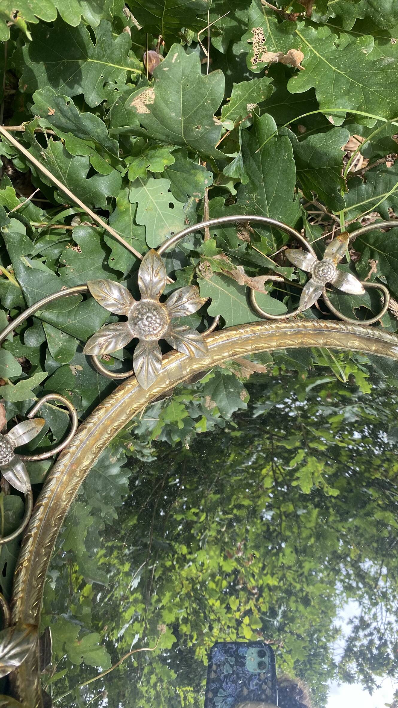 Vintage witch's eye mirror 43 cm, 1960s