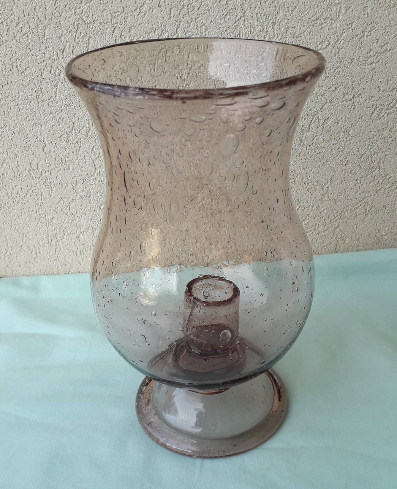 Bubble glass candle holder
