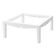 Vintage coffee table in white lacquered wood and glass, Italian design 1970s