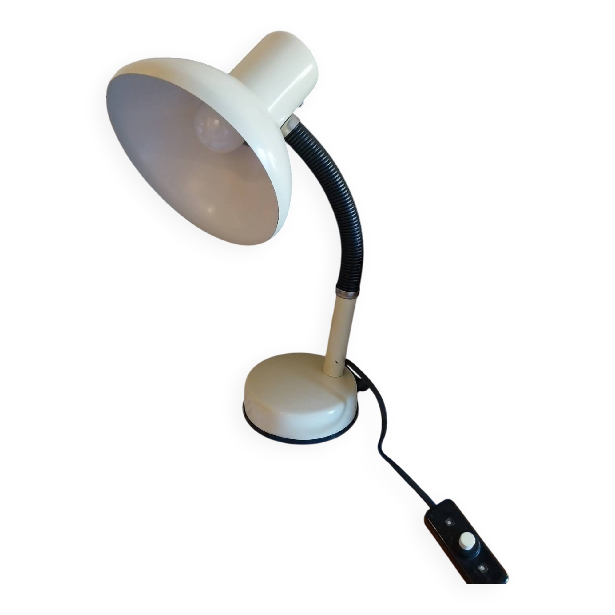 Vintage enamelled metal articulated desk lamp