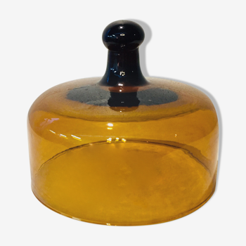 Colorful smoked glass bell, vintage 70s