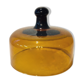 Cloche en verre soufflé fumé coloré vintage années 70