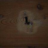 Antique Danish pine commode with ball feet, late 19th century.