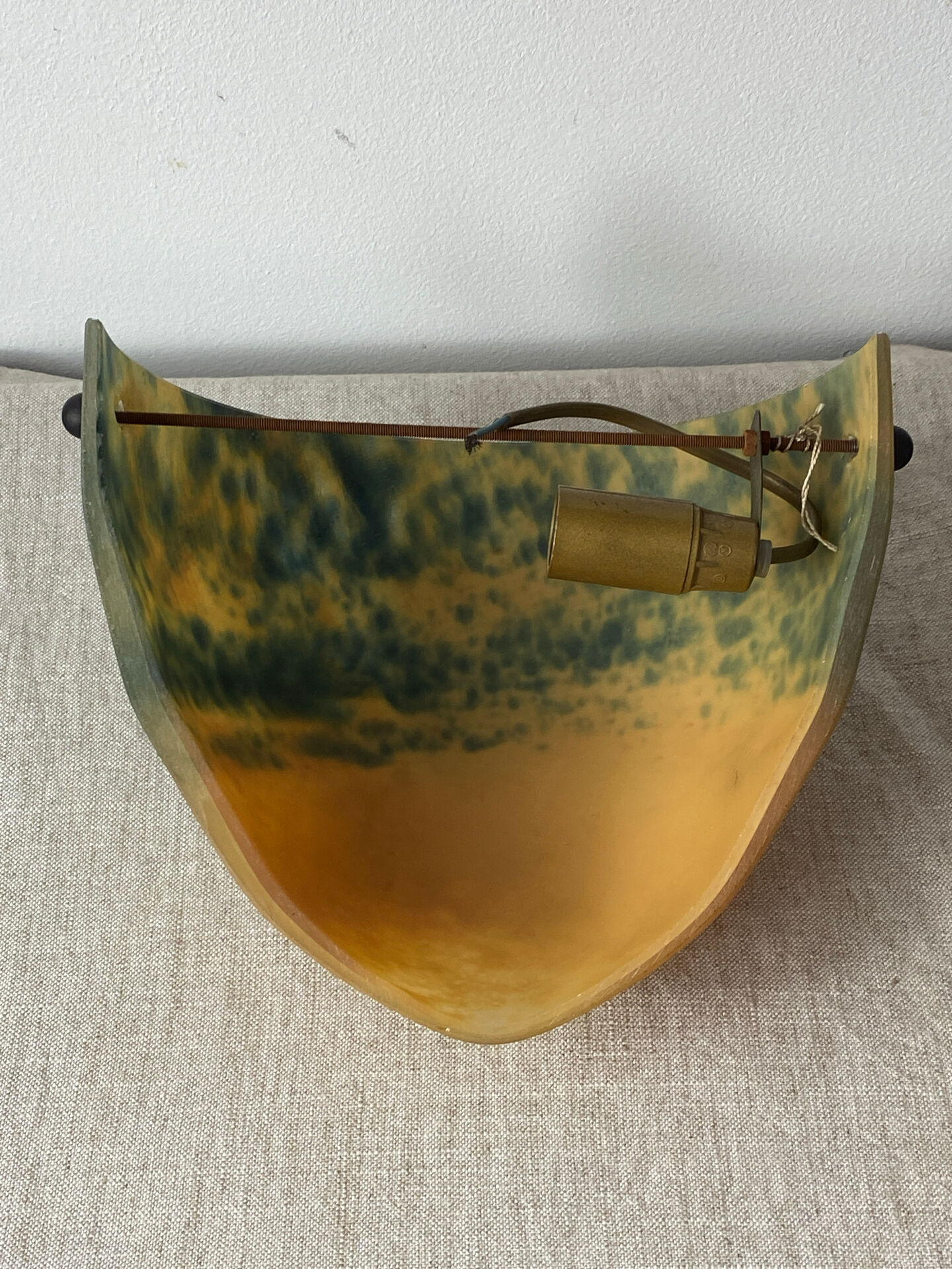 Wall light in glass paste