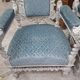 Pair of ceremonial armchairs in carved wood – Twisted columns