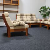 Set de salon vintage des années 70 en teck 6 pièces