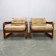 Pair of 1970s Scandinavian lounge chairs, upholstered in corduroy.