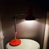 1970s orange metal desk lamp
