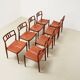 Niels Otto Moller Set of 8 Model 79 Dining Chairs in Rosewood and Leather for JL Mollers 1966
