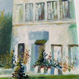 Homemade oil painting on wood