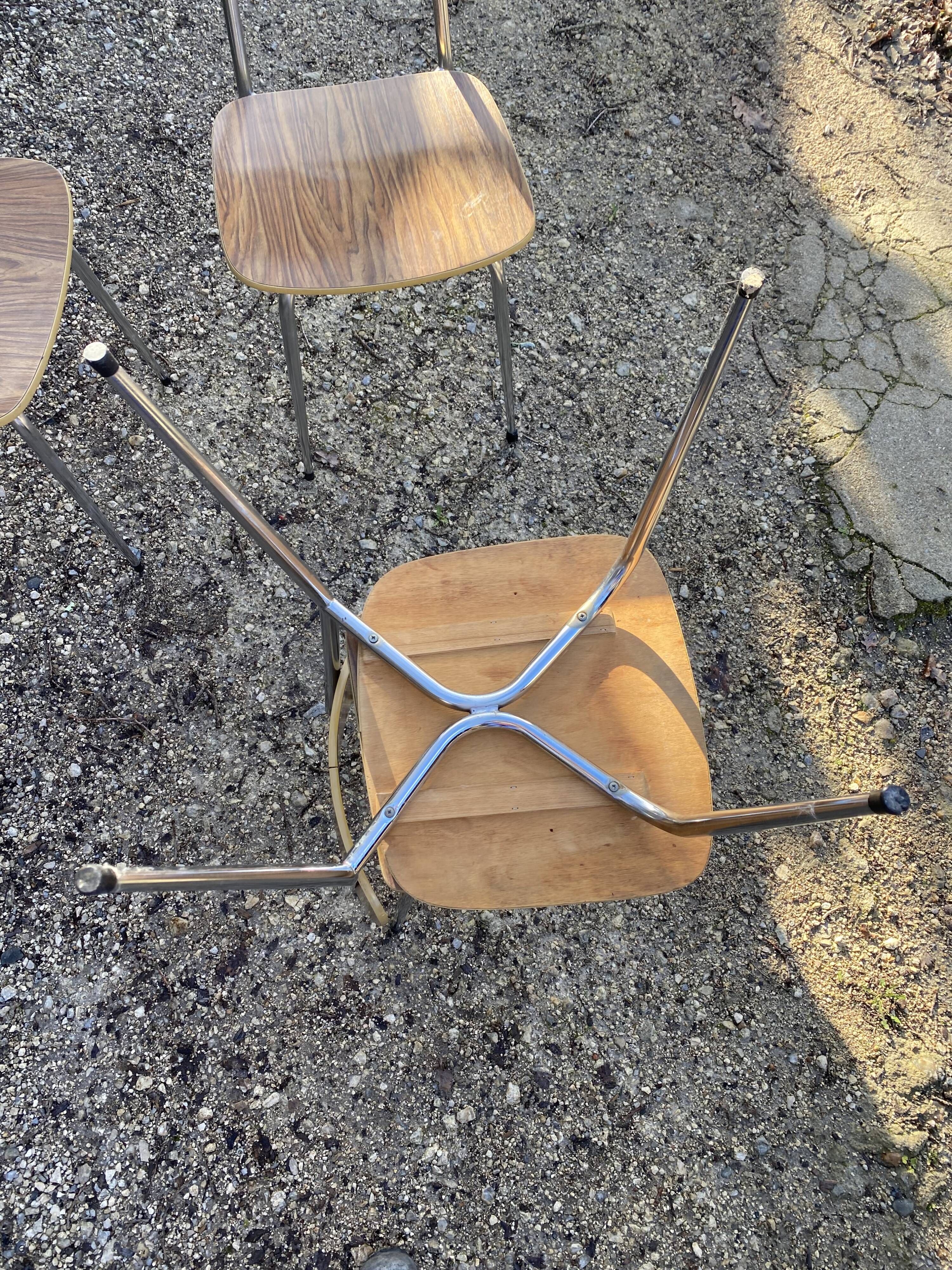 Formica chairs with stool