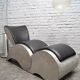 Industrial aluminum & vinyl lounge chair with footrest, 1970s