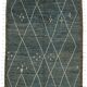 Hand-Knotted Turkish Contemporary 290 cm x 383 cm Blue Wool Carpet