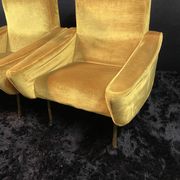 Pair of designer armchairs 1955-60 Louis Paolozzi for Brandt Zol Steiner