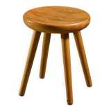 Pine stool by René Martin, France, circa 1965