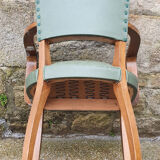 Green vintage bridge chair, 30s - 40s